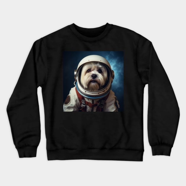 Astro Dog - Lhasa Apso Crewneck Sweatshirt by Merchgard